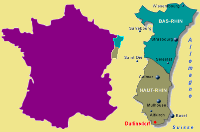 durlinsdorf sur la carte de France
